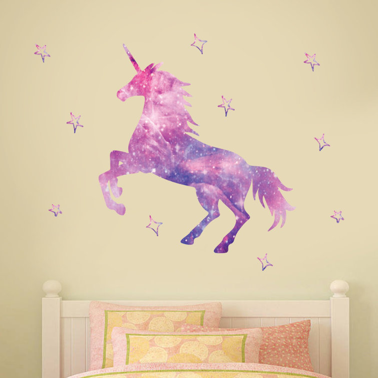 Maturi Unicorn Galaxy Wall Sticker Wayfair.co.uk